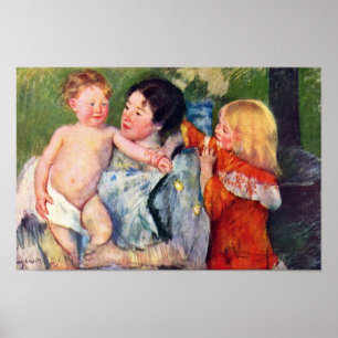 Poster Após o banho por Cassatt Mary (a melhor qualidade
