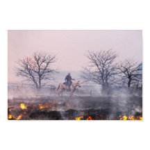 Após o incêndio na Prairie, Colinas Flint, Kansas