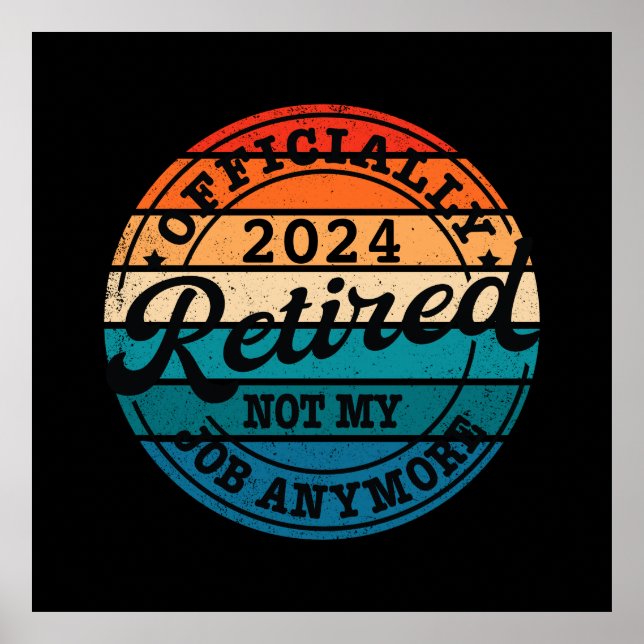 Poster Aposentação personalizada oficialmente reformada (Frente)