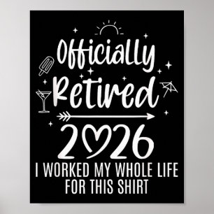 Poster Aposentado em 2026 Trabalhei a Vida Toda Por Isso