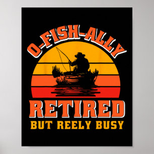 Poster Aposentado Oficialmente Camisa de Pescador Diverti