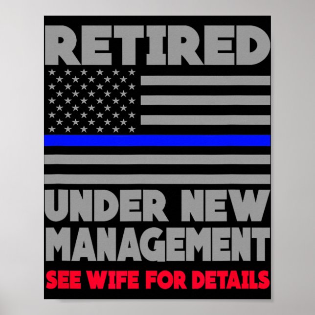 Poster Aposentado Sob Nova Gestão Aposentadoria Camisa Th (Frente)