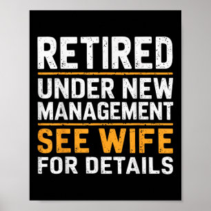 Poster Aposentado Sob Novo Gerenciamento Consulte A Espos