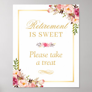 Poster Aposentadoria é doce Tome um Sinal de Tratamento