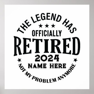 Poster Aposentadoria personalizada The Legend se aposento