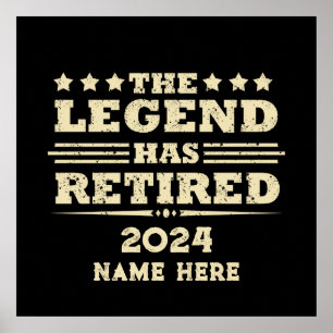 Poster Aposentadoria personalizada The Legend se aposento