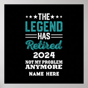 Poster Aposentadoria personalizada The Legend se aposento