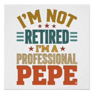 Pôster Aposentadoria Profissional Pepe Tipografia Vintage