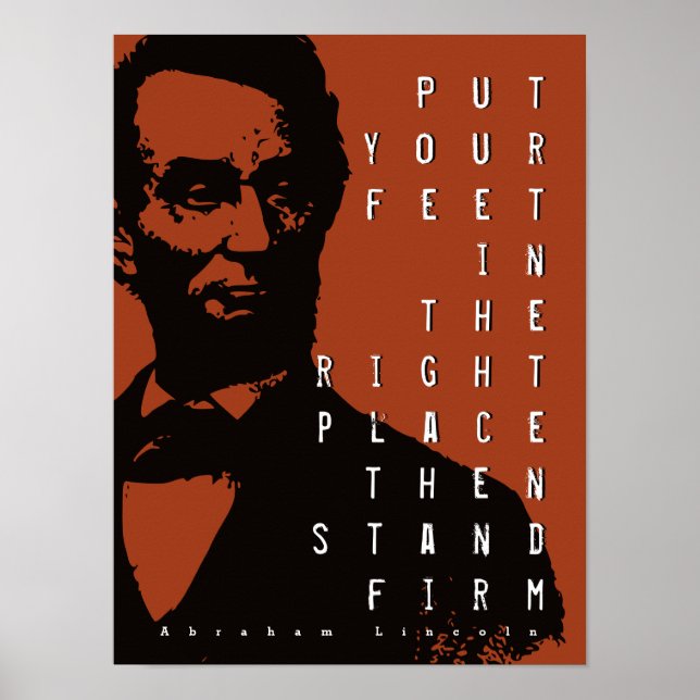 Poster Aposta Motivacional Firme Abraham Lincoln (Frente)