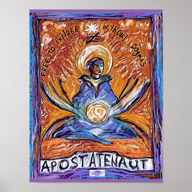 Poster Apostatenaut - explorar sem dogmas (Frente)