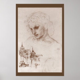 Poster Apóstolo Jacobus Castelo Sforza, Leonardo da Vinci