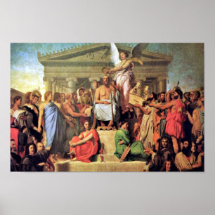 Poster Apoteose De Homer Por Ingres Jean Auguste Dominiq