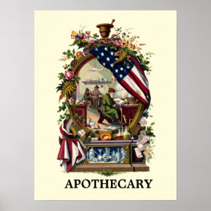 Poster Apothecary 1859 do vintage