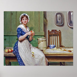 Pôster Apple Dumplings ~ George Dunlop Leslie 1835-1921
