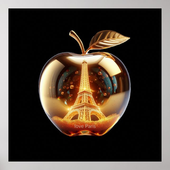 Poster Apple Love Paris (Frente)