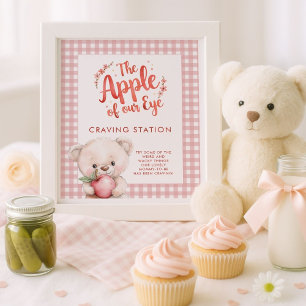Poster Apple of Eye Gingham Chá de fraldas Craving Statio