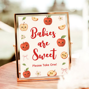 Poster Apple of My Eye Chá de fraldas Babies é doce favor