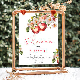 Poster Apple of Our Eye Fruta Chá de fraldas Welcome