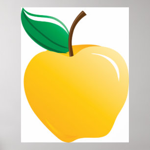 Poster Apple ouro Amarelo