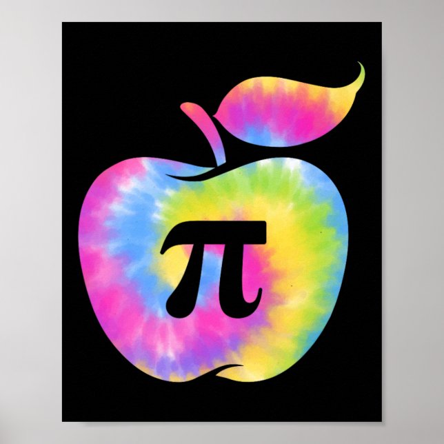 Poster Apple Pi Day Engraçado 3.14 Professores De Matemát (Frente)
