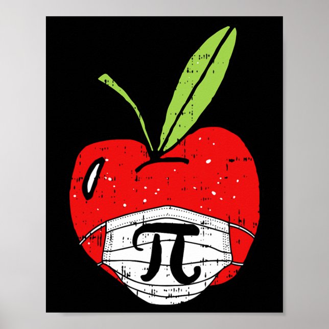 Poster Apple Pi-day, Professor de Máscara de Rosto Cuta,  (Frente)