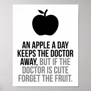 Poster Apple um o dia mantem o doutor Afastado