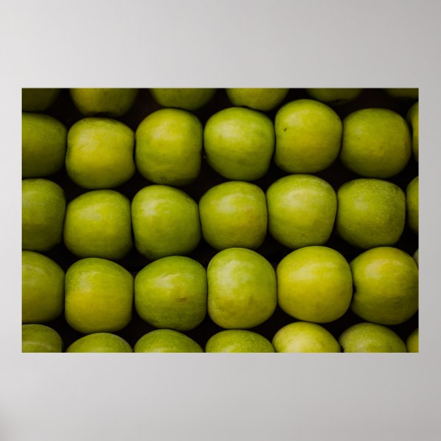 Poster Apples fruits food green apples (Frente)