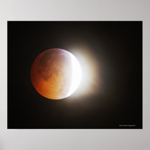 Pôster Approching o eclipse total da lua