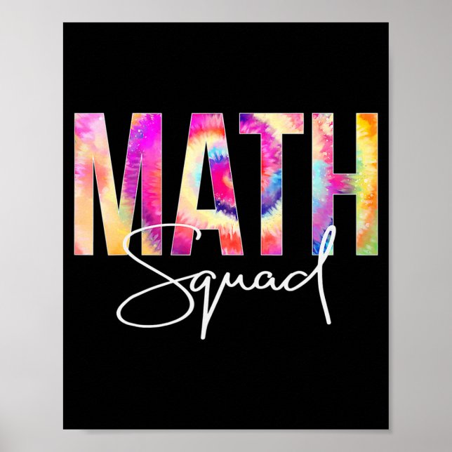 Poster Apreciação do Tie Dye ao Esquadrão de Matemática (Frente)
