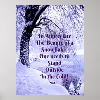 Poster Apreciar a Beleza de um Floco de Neve