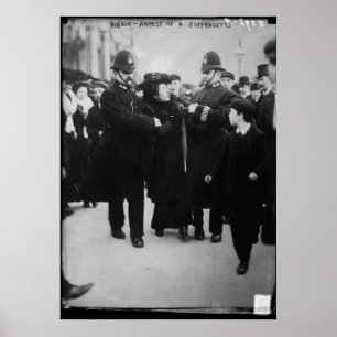 Poster Apreensão de um Suffragette em Londres Inglaterra
