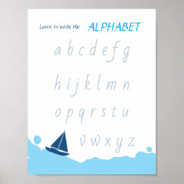 Poster Aprenda a Escrever o Cartaz do Alfabeto para Crian