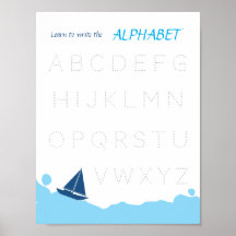 Aprenda a Escrever o Cartaz do Alfabeto para Crian