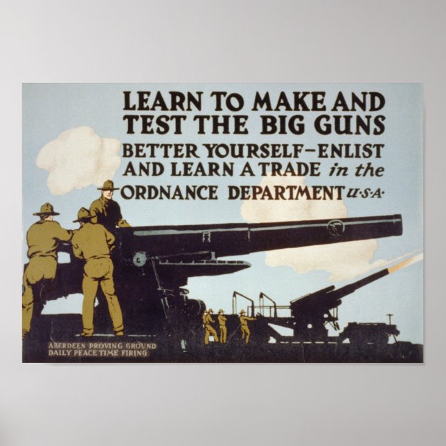 Poster Aprenda a fazer e testar as armas grandes (Frente)