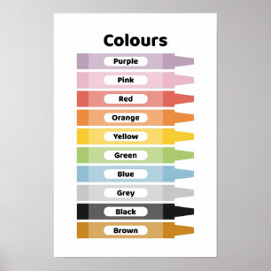 Poster Aprenda Cores