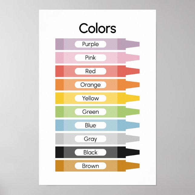 Poster Aprenda Cores  (Frente)