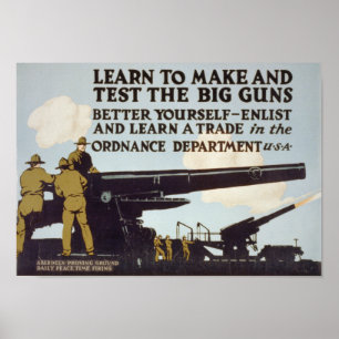 Poster Aprenda fazer e testar as armas grandes