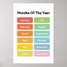 Poster Aprenda Meses do Ano