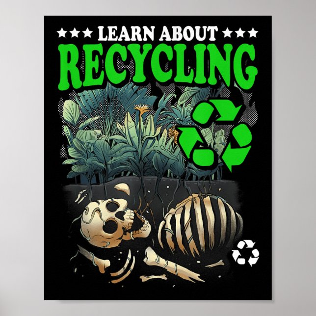 Poster Aprenda Sobre a Proteção Ambiental do Dia da Terra (Frente)