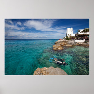 Pôster Aprendendo A Mergulhar, Cozumel México