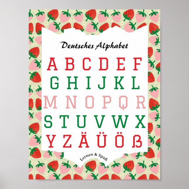 Poster Aprender alfabeto alemão & Diversão  (Frente)