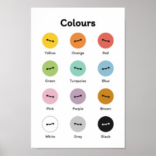 Poster Aprender cores