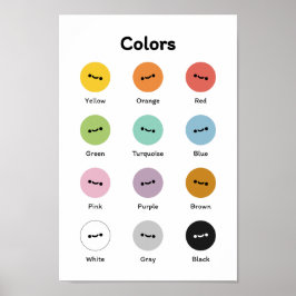 Poster Aprender cores