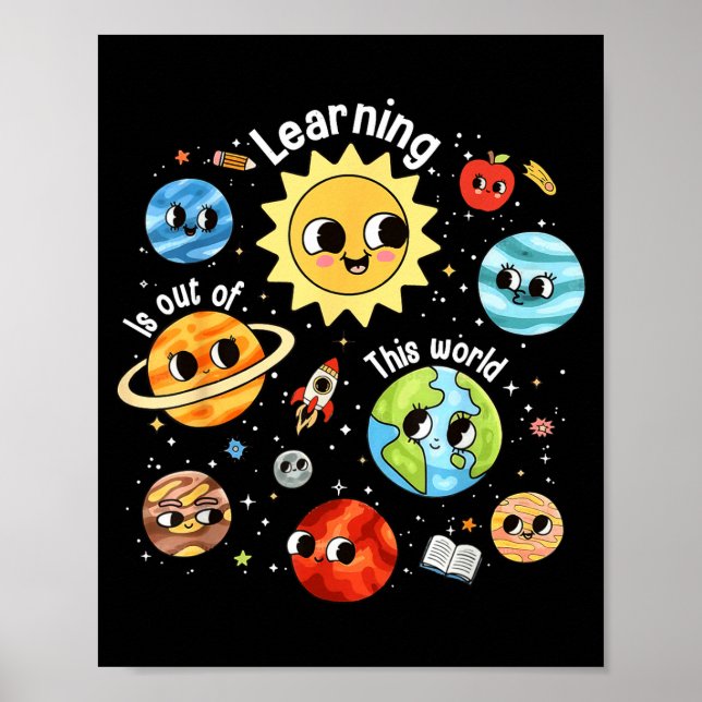 Poster Aprender Está Fora Deste Mundo Professor De Volta  (Frente)