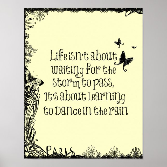 Pôster Aprendizado Inspiracional para dançar na cotação d (Frente)