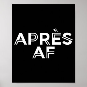 Poster Apres af engraçado esqui snowboard invernoApres
