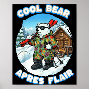 Poster Apres esqui estilo legal urso polar esqui parece f