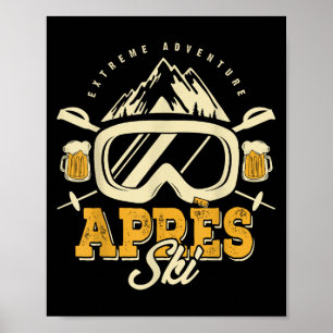 Poster Apres Ski Party Outfit, Beer & Bebidas Após Sk