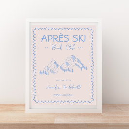 Poster Apres Ski Winter Bachelorette Weekend