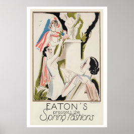 Poster Apresenta as Modas de Primavera da Eaton's Arte Vi